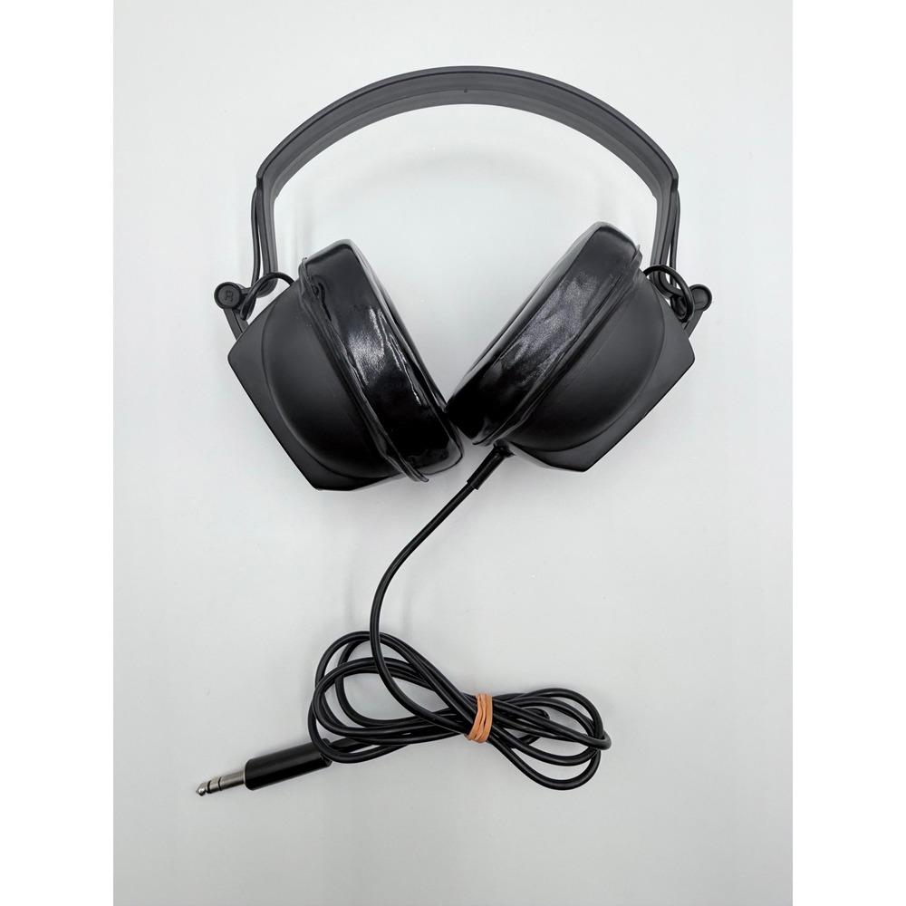Mura SP-94 Vintage Stereo Headphones 8 Ohms Black 1/4 Inch Jack working